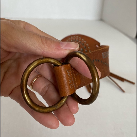 Express Bohemian Brown Leather Belt size Small - Picture 7 of 16